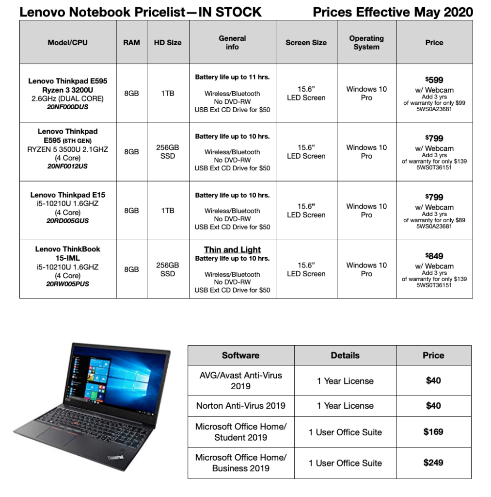 Lenovo Notebook Computers | Computer Hardware